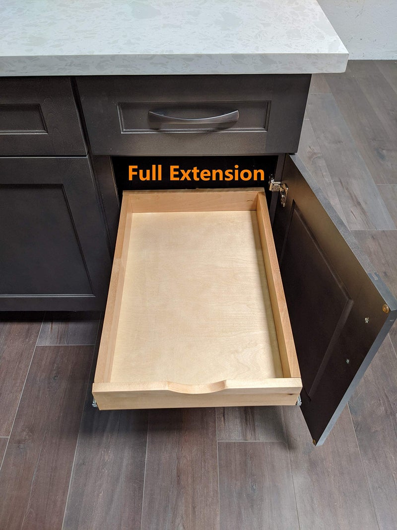 Elysian Pull-Out Tray Organizer, 17" W Ã— 21" D Sliding Storage Drawer with Full-Extension 35mm Ball-Bearing Slides, Roll-Out Shelf for Kitchen Cabinet Organization - Image 5